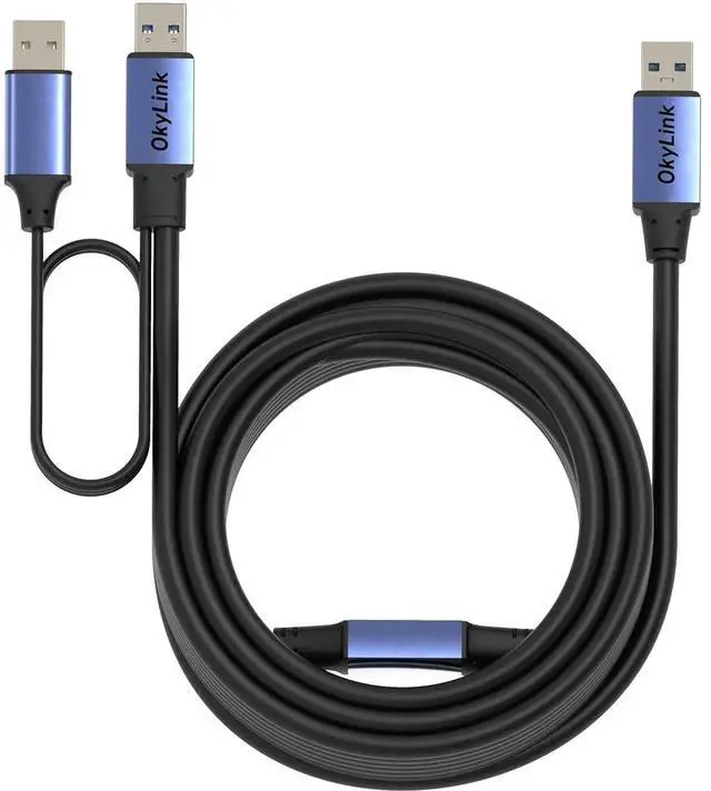 Alt view image 7 of 7 - 50ft(15M) Active USB 3.0/3.2 Gen 1 Data Cable A Male to with Power & Repeater 5Gbps for Industrial Automation, CCTV System