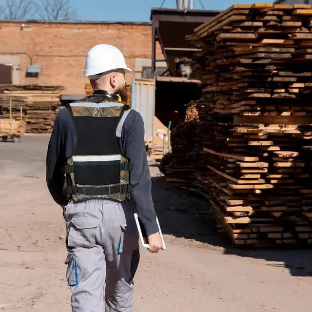 Alt view image 4 of 7 - Tool Vest for Men Reflective Safety Tool Vest with Adjustable Straps,Removable Phone Holder for Electrical,Carpenters,Construction(Camo)