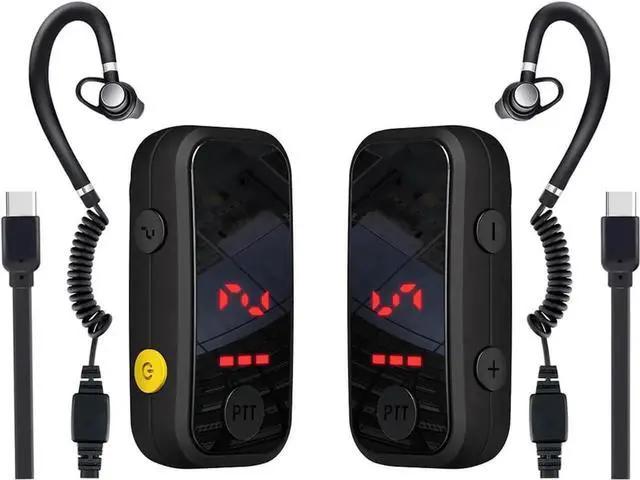 Main image of Super Mini Walkie Talkies Pro with Waterproof, Two Way Radio with Earpieces for Adults, Outdoor, Hiking, Baseball, Restaurant 2 Pack