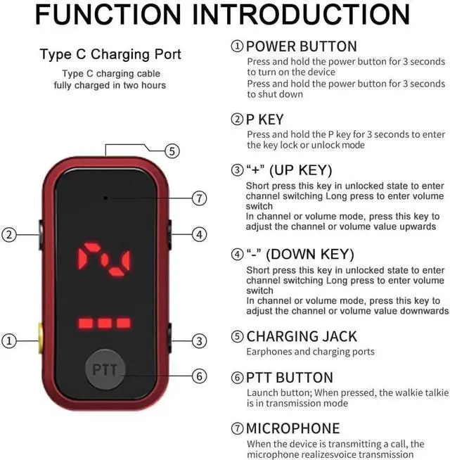 Alt view image 6 of 7 - Super Mini Walkie Talkies Pro with Waterproof, Two Way Radio with Earpieces for Adults, Outdoor, Hiking, Baseball, Restaurant 2 Pack