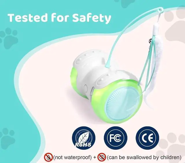 Alt view image 7 of 7 - Remote Control Cat Toy with Auto Mode - Interactive Cat Toy Feather for Indoor, Moving Cats Catnip Toys & LED to Keep Bored Cats Active & Entertained