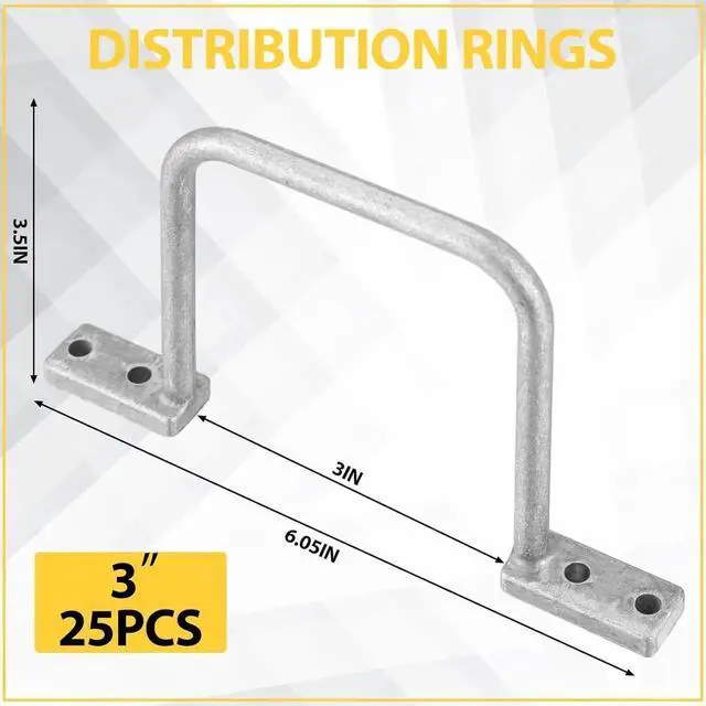 Alt view image 4 of 6 - 25 Pcs Distribution Rings Aluminum D Ring for Sorting Out Electric Caes, Cae Management, for Commercial and Rdential Use, Silver(3 Inch)
