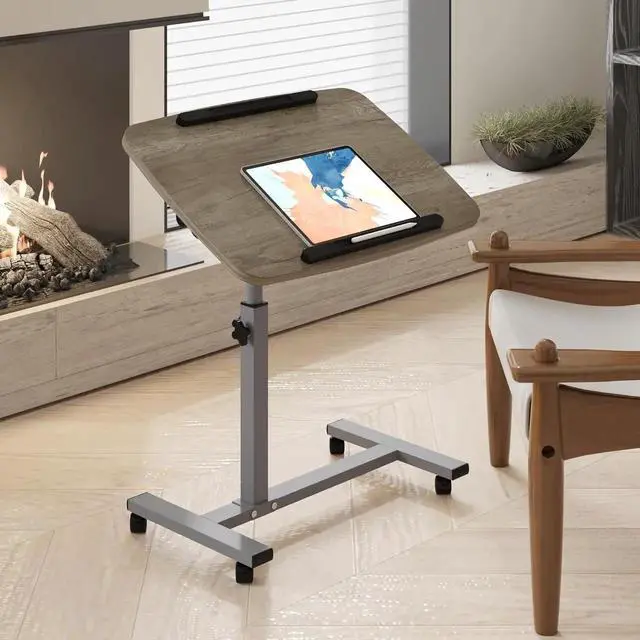Main image of Laptop Tae Mobile Adjustae Height Portae Desk Notebook Swivel PC Couter Rolling Desk with Wheels, Laptop Stand for Couch Bedside Hospital Bed Tae