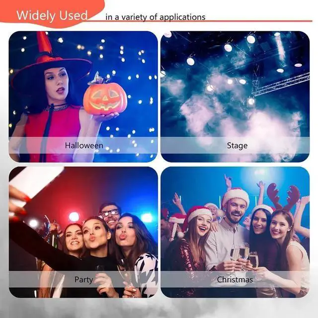 Alt view image 2 of 7 - Fog Machine 1500W with Wireless Remote & Wired Control Professional High Output Smoke Machine for Stage, Halloween, Parties, Concerts, Theatre