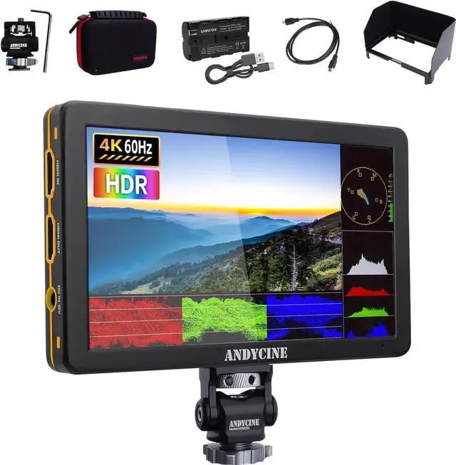Main image of T6 6Inch Camera Filed Monitor Aluminum Shell 4K HDMI C Input 1920x1080 All waveforme, 3D Lut with Battery and Carry Case