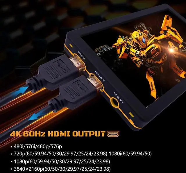 Alt view image 3 of 7 - T6 6Inch Camera Filed Monitor Aluminum Shell 4K HDMI C Input 1920x1080 All waveforme, 3D Lut with Battery and Carry Case