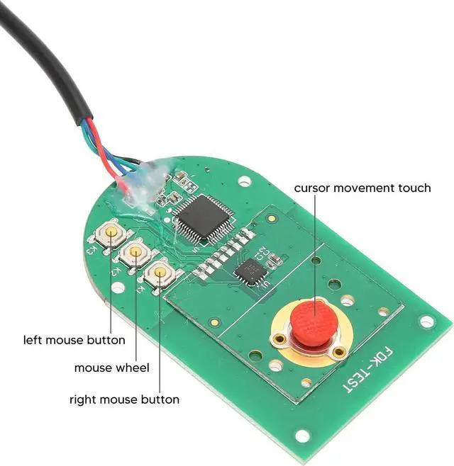 Alt view image 4 of 5 - Zyyini Keyboard Trackpoint, Keyboard Detachable Red Soft Dome Laptop Pointer for IBM ThinkPad Laptops Touchpad Keyboard,1M Cable Length,Easy to Use Simple