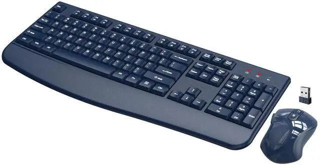 Main image of Wireless Keyboard and Mouse Combo, Full-Sized 2.4GHz Wireless Keyboard with Comfortable Palm Rest and Optical Mouse for Windows, Mac OS PC/Desktops/Computer/Laptops (Starry Blue)