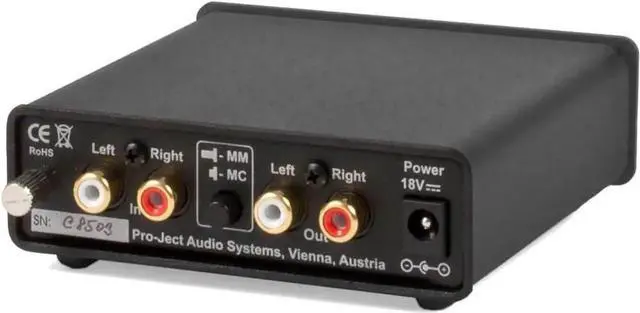 Alt view image 2 of 2 - Audio - Phono Box DC - MM/MC Phono preamp with line Output (Black)