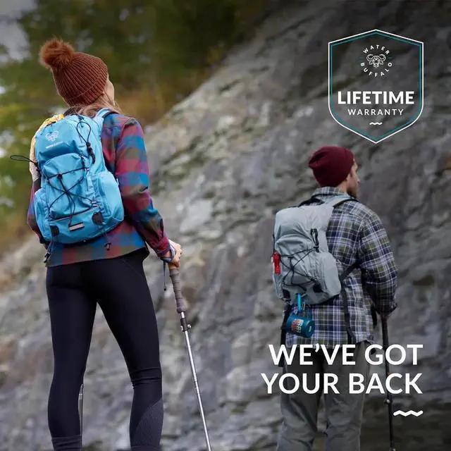 Alt view image 3 of 6 - Hydration Backpack - Sherpa 22L Hiking Backpack with Water Bladder - Water Backpack for Hiking with Waterproof Zippers, Phone & Pole Holders