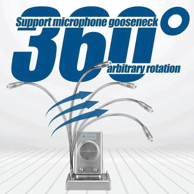 Alt view image 4 of 7 - TW102 Window Microphone Speakers, Window Intercom System, 8M Cable with Loud Outer Speaker, Intercom System for Business, Bank, School, Hospital