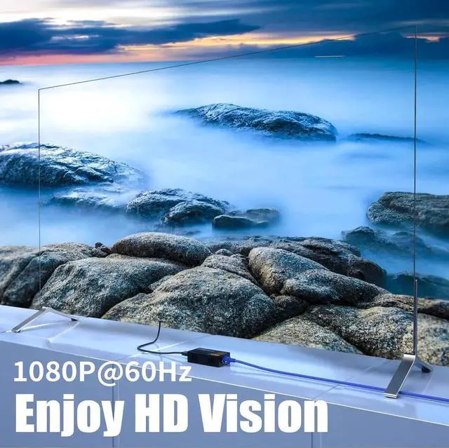 Alt view image 3 of 7 - 400ft HDMI Extender Over Ethernet Cat5e/6, HDMI Over POE IP Kit, One to Many via 100M/1000M Switch, No Delay 1080p Video Extender for TV, PW-DT273P