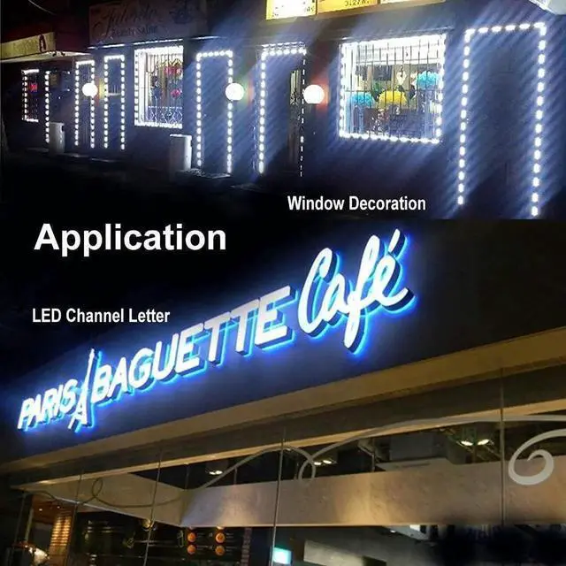 Alt view image 2 of 7 - Led Module, LED Windows Lights 6000K 200pcs 99Ft 5730 SMD 150LM Per LED Module IP65 Waterproof for Letter Sign Advertising Signs.(White Light)