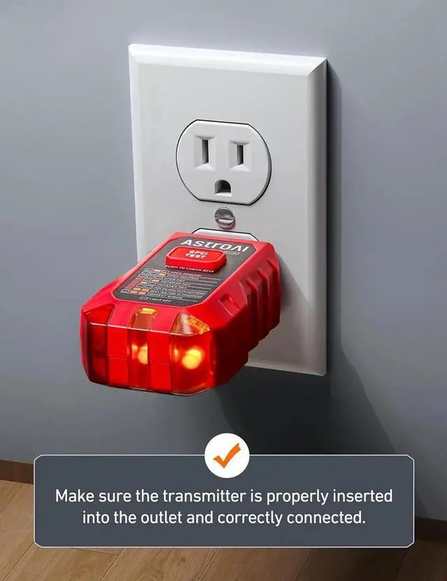 Alt view image 7 of 7 - Circuit Breaker Finder with GFCI Outlet Tester, Electrical Tester Tool for Home/Workshop Circuit Tracing, Quickly Locates Breakers with Indicators