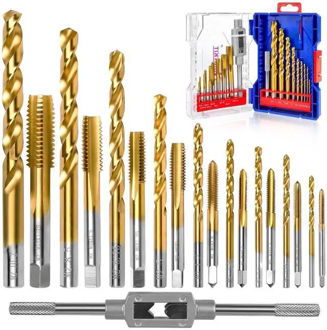 Main image of 18Pcs Metric Drill and Tap Set with 1Pc Wrench, M2 HSS Thread from to M12, Combination of for Metal,with Exquisite Indexed Box