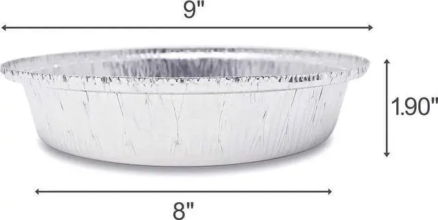Alt view image 6 of 7 - (270 Pack) Premium 9-Inch Round Foil Pans with Plastic Dome Lids l Heavy Duty l Disposable Aluminum Tin for Roasting, Baking, Cake or Cooking