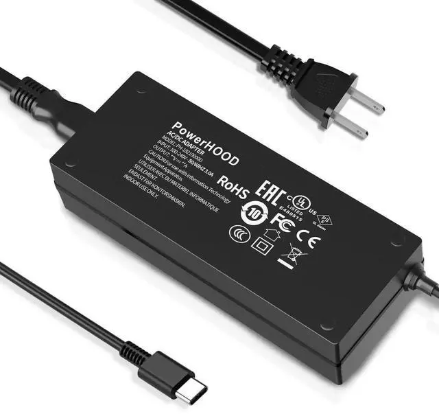 Alt view image 4 of 5 - PowerHOOD 19V Type-C AC Adapter Compatible with ACEMAGIC 15.6 inch Laptop Intel 12th Gen Alder Lake N95 Laptop Charger ACEMAGIC AX15 USB-C Power Supply Cord Battery Charger Cable PSU