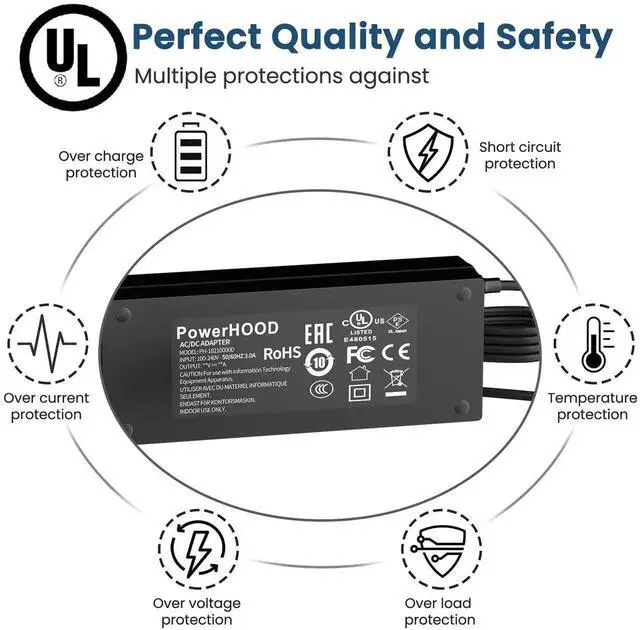 Main image of PowerHOOD 19V Type-C AC Adapter Compatible with ACEMAGIC 15.6 inch Laptop Intel 12th Gen Alder Lake N95 Laptop Charger ACEMAGIC AX15 USB-C Power Supply Cord Battery Charger Cable PSU