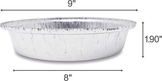Alt view image 6 of 7 - (270 Pack) Premium 9-Inch Round Foil Pans with Plastic Dome Lids l Heavy Duty l Disposable Aluminum Tin for Roasting, Baking, Cake or Cooking