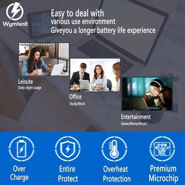 Alt view image 5 of 5 - Wymisnit 91Wh MFKVP T05W1 Battery for Dell Precision 15 7510 7520 M7510 17 7710 7720 M7710 Series, TO5W1 0TWCPG 451-BBSF 451-BBSB TWCPG GR5D3 0FNY7 1G9VM M28DH, 72Wh T05W1 11.1V / 91Wh MFKVP 11.4V