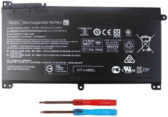 Main image of Laptop BI03XL ON03XL 844203-850 844203-855 BIO3X Battery for HP Pavilion X360 13-U M3-U m3-u001dx m3-u103dx 13-u003la Stream 14-AX 14-ax010wm 14-ax020wm 14-ax030wm 14-ax040wm 915230-541 Bateria