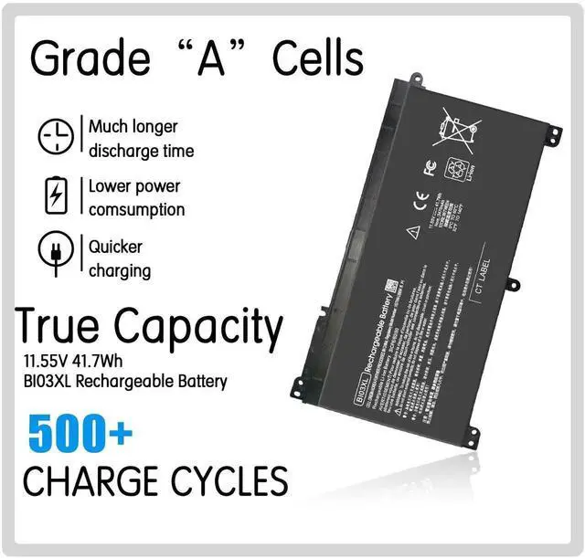 Alt view image 3 of 3 - Laptop BI03XL ON03XL 844203-850 844203-855 BIO3X Battery for HP Pavilion X360 13-U M3-U m3-u001dx m3-u103dx 13-u003la Stream 14-AX 14-ax010wm 14-ax020wm 14-ax030wm 14-ax040wm 915230-541 Bateria