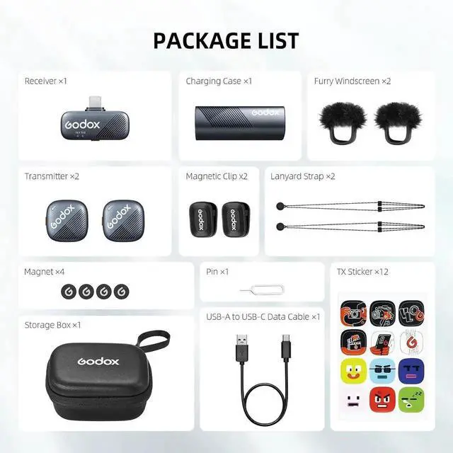 Alt view image 4 of 7 - Cube-S, Cube SL Wireless Microphone, 48kHz 24-bit Lavalier Mic for Camera/PC/Android/iPhone Float Recording, 1000ft.(300m), 30H Battery (2TX + 1RX(Lightning) + Charging Case)