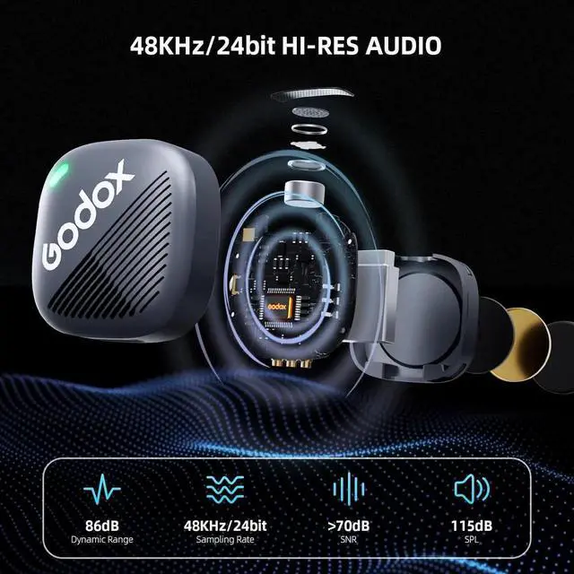 Alt view image 3 of 7 - Cube-S, Cube SL Wireless Microphone, 48kHz 24-bit Lavalier Mic for Camera/PC/Android/iPhone Float Recording, 1000ft.(300m), 30H Battery (2TX + 1RX(Lightning) + Charging Case)