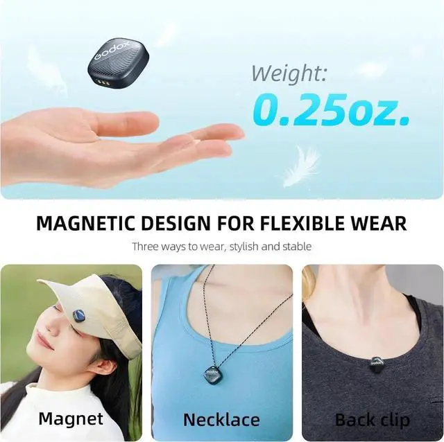 Alt view image 7 of 7 - Cube-S, Cube SL Wireless Microphone, 48kHz 24-bit Lavalier Mic for Camera/PC/Android/iPhone Float Recording, 1000ft.(300m), 30H Battery (2TX + 1RX(Lightning) + Charging Case)