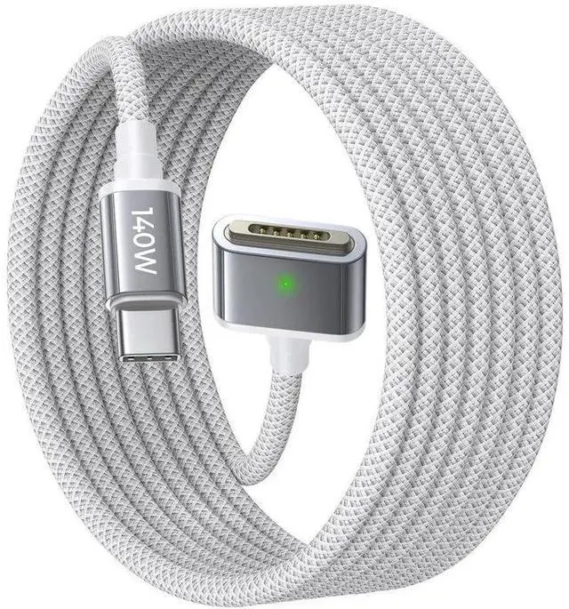 Alt view image 2 of 5 - LISEN USB-C to Magnetic 3 Cable (6.6FT) for M4 MacBook Air Pro Charger, 140W Magnetic Safe 3 Cable for MacBook Air (15''/13'' M4 2025, M3 2024, M2 2023, M2 2022), Pro (16"/14" 2024/2023/2021)