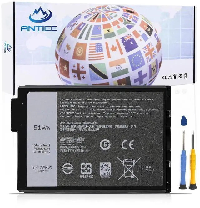 Main image of ANTIEE 51Wh 7WNW1 Laptop Battery for Dell Latitude 14 5420 5424 7424 14" P137G P85G P86G P137G001 P137G002 P85G001 P86G001 Rugged Extreme GK3D3 DMF8C DMF0C DMF8C 6NNCF DP3KF 0DMF8C 0GK3D3 451-BCHV