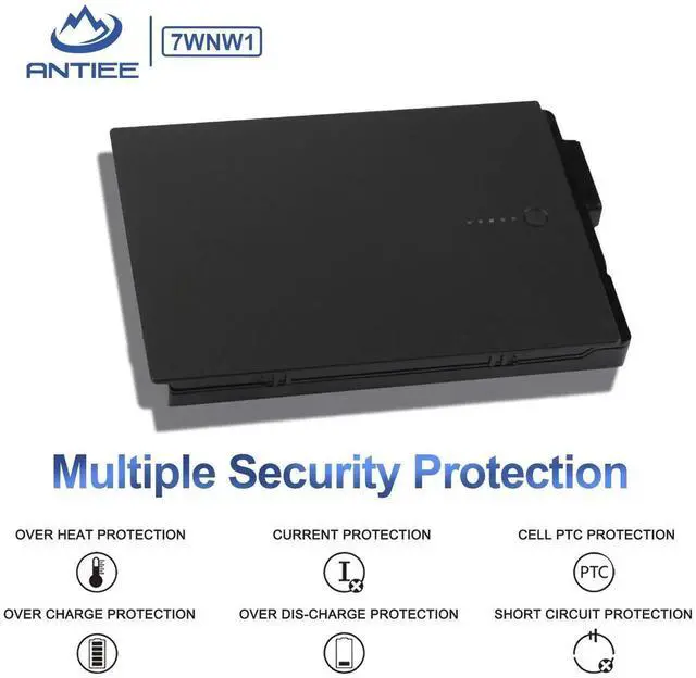 Alt view image 4 of 5 - ANTIEE 51Wh 7WNW1 Laptop Battery for Dell Latitude 14 5420 5424 7424 14" P137G P85G P86G P137G001 P137G002 P85G001 P86G001 Rugged Extreme GK3D3 DMF8C DMF0C DMF8C 6NNCF DP3KF 0DMF8C 0GK3D3 451-BCHV