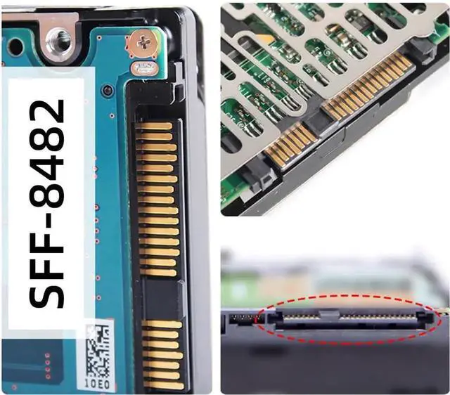 Alt view image 7 of 7 - SFF-8482 SAS 29Pin to USB3.0 5Gbps Hard Disk Drive Raid Adapter with Chipset and Power Port (Need 12V/3A Power Supply)