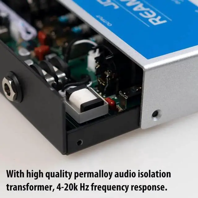 Alt view image 7 of 7 - Passive Reamping and Phantom Powered Active Direct Box, Re-Amping Direct Box with 6.35mm and XLR Input 2 in 1 for Guitarist Bass Performance or Recording (JDI-48)