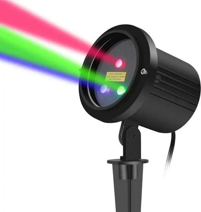 Main image of Laser Chrias Lights, Moving RGB Chrias Projector Light, 3 Color Motion Firefly Decorative Lights Show for Halloween Chrias Holiday Garden Patio