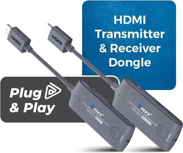 Alt view image 7 of 7 - Wireless HDMI Extender Transmitter & Receiver Dongle UtraHD 5.1-5.2 Ghz Up to 1080p - Upto 60 Feet - Perfect for Streaming from Laptop, PC, Cable, Netflix, YouTube, PS4 to HDTV/Projector
