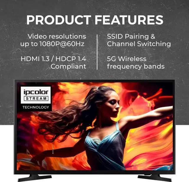 Alt view image 5 of 7 - Wireless HDMI Extender Transmitter & Receiver Dongle UtraHD 5.1-5.2 Ghz Up to 1080p - Upto 60 Feet - Perfect for Streaming from Laptop, PC, Cable, Netflix, YouTube, PS4 to HDTV/Projector