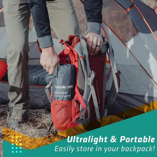 Alt view image 6 of 7 - Sleeping Pad for Camping, UL140 Ultralight Backpacking Sleeping Mats for Adults Blow Up for Camping Sleeping Pads