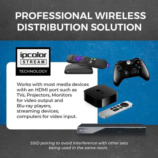 Alt view image 2 of 7 - Wireless HDMI Extender Transmitter & Receiver Dongle UtraHD 5.1-5.2 Ghz Up to 1080p - Upto 60 Feet - Perfect for Streaming from Laptop, PC, Cable, Netflix, YouTube, PS4 to HDTV/Projector