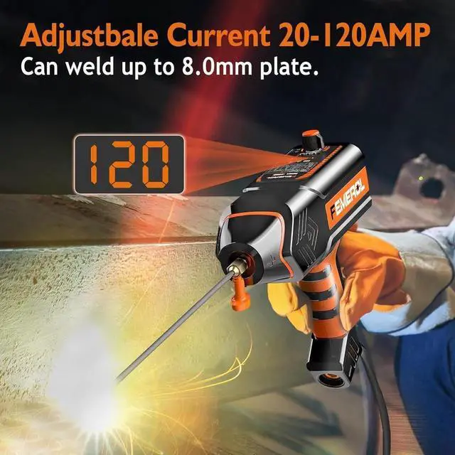 Alt view image 2 of 6 - Welding Machine 110V,Handheld Welder, 120A Portae Stick Welder, Hand Held Welder Machine IGBT Inverter Digital Display with Welding Tool Set and Tool