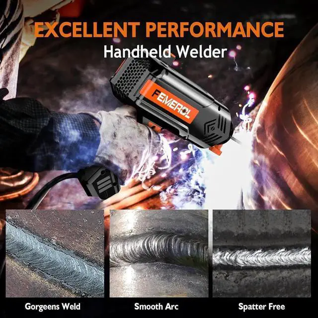 Alt view image 4 of 6 - Welding Machine 110V,Handheld Welder, 120A Portae Stick Welder, Hand Held Welder Machine IGBT Inverter Digital Display with Welding Tool Set and Tool