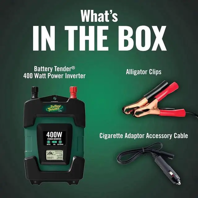 Alt view image 3 of 7 - 400 Watt Power Inverter - 12 Volt DC to 115 AC Car Dual Output Laptops, Blenders, TVs, Printers 2 USB Ports, 3.1 AMP for Phone Charging 026-0003-DL-WH