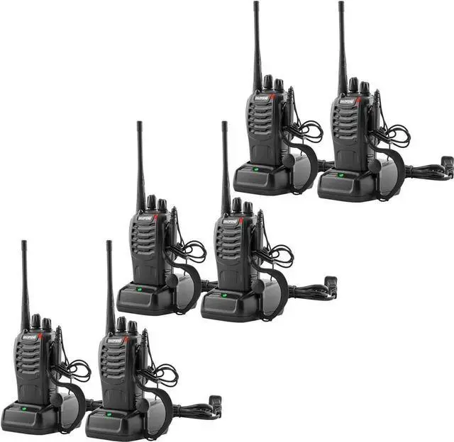 Main image of Walkie Talkies 888S Radio Rechargeable Walkie-Talkies Long Range with Earpieces for Adults, 2 Way Radios Kids walkie talkies 6 Pack