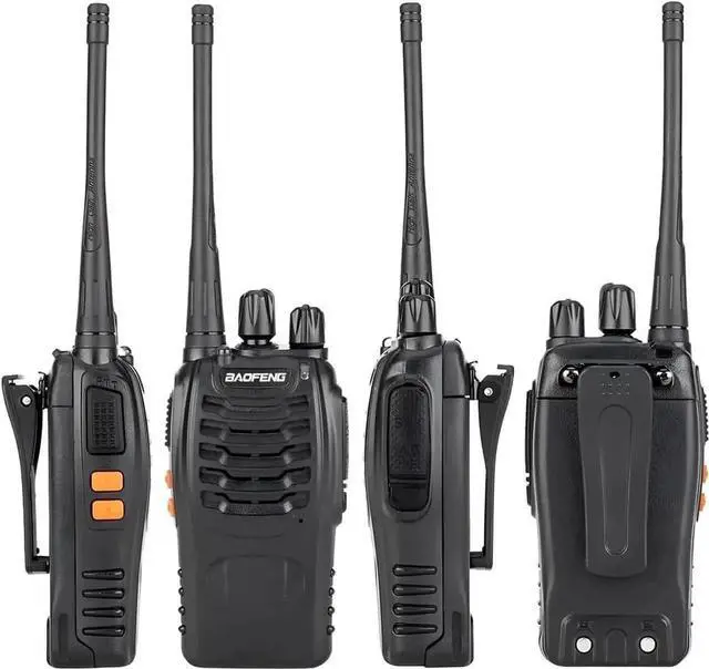 Alt view image 7 of 7 - Walkie Talkies 888S Radio Rechargeable Walkie-Talkies Long Range with Earpieces for Adults, 2 Way Radios Kids walkie talkies 6 Pack