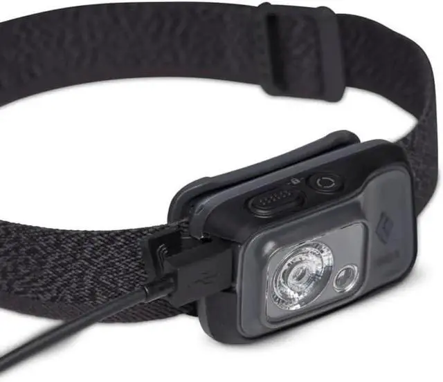 Alt view image 4 of 5 - Cosmo 350-R Rechargeable LED Headlamp, Waterproof and Dimmable Headlamp for Camping, Hiking, Running, with Red Light Headlamp Mode, Graphite