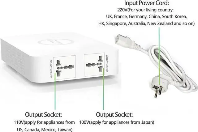 Alt view image 6 of 7 - Step Down Voltage Converter, 220V to 110V, 500W, Good Transformer for Overseas Travel