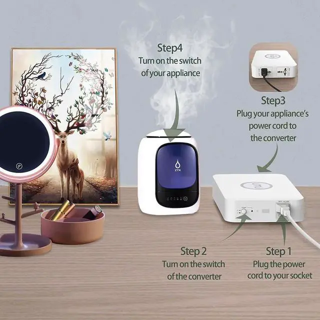Alt view image 7 of 7 - Step Down Voltage Converter, 220V to 110V, 500W, Good Transformer for Overseas Travel