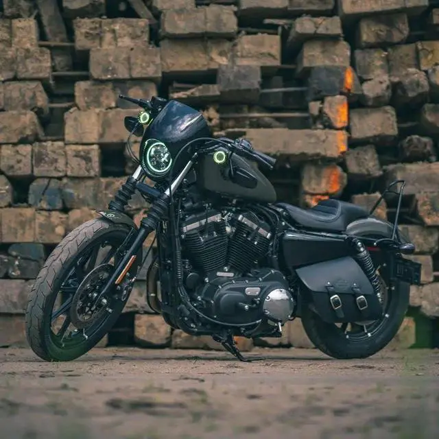 Alt view image 5 of 6 - 8748TS-C 2" Front LED Turn Signals with White Halo Running Lights for Harley Davidson Motorcycles - Generation I / 1157 Base/Add Clear Lenses