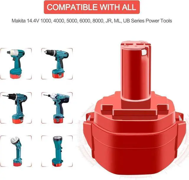 Alt view image 7 of 7 - 2 Pack 14.4V 3.5Ah Replacement Battery 1434 1433 PA14 1422 1420 1435 1435F 194172-2 193158-3 192600-1 6233d 6337d 6333d 6933fd 6228d 6935fd