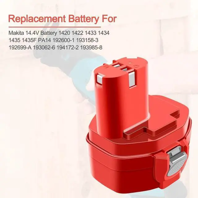 Alt view image 6 of 7 - 2 Pack 14.4V 3.5Ah Replacement Battery 1434 1433 PA14 1422 1420 1435 1435F 194172-2 193158-3 192600-1 6233d 6337d 6333d 6933fd 6228d 6935fd